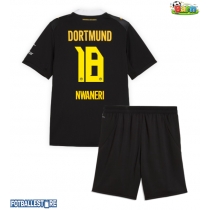 Borussia Dortmund Ethan Nwaneri #18 Bortedraktsett Barn 2026-27 Kortermet (+ Korte bukser)
